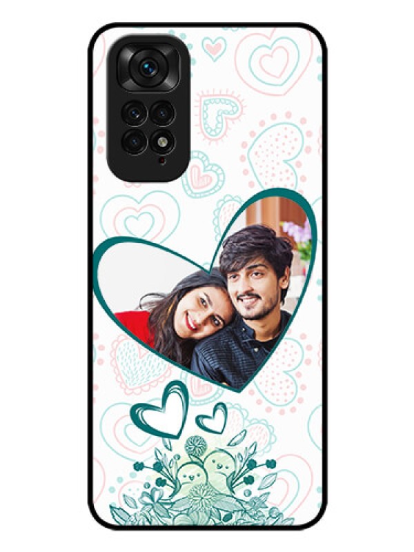 Custom Redmi Note 11 Photo Printing on Glass Case - Premium Couple Design