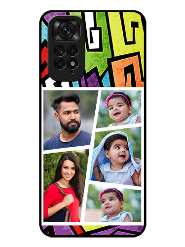 Custom Redmi Note 11 Custom Glass Phone Case - Graffiti pattern Design