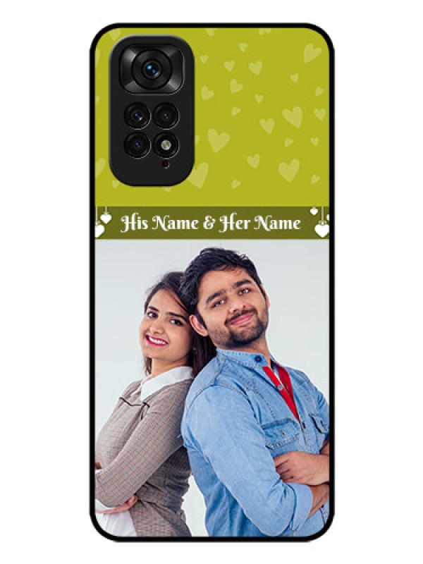 Custom Redmi Note 11 Custom Glass Phone Case - You & Me Heart Design