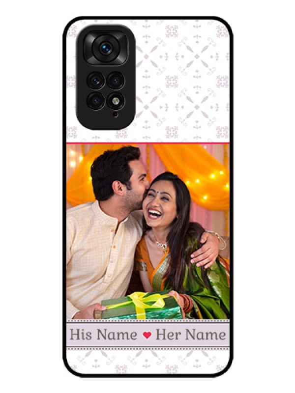Custom Redmi Note 11 Custom Glass Mobile Case - with Photo and Ethnic Design