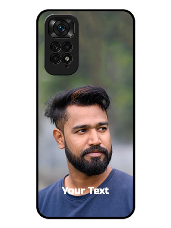 Custom Redmi Note 11 Glass Mobile Cover: Photo with Text