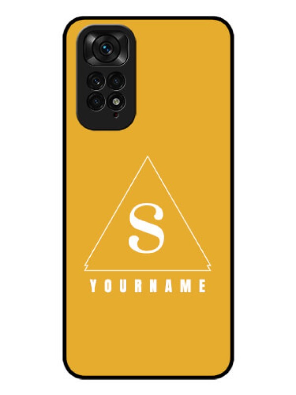 Custom Xiaomi Redmi Note 11 Personalized Glass Phone Case - simple triangle Design