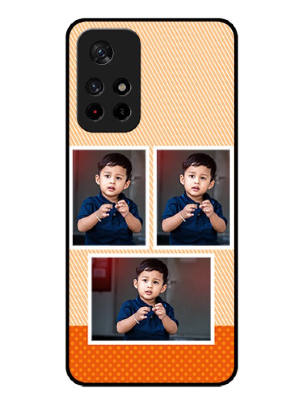 Custom Redmi Note 11T 5g Photo Printing on Glass Case - Bulk Photos Upload Design