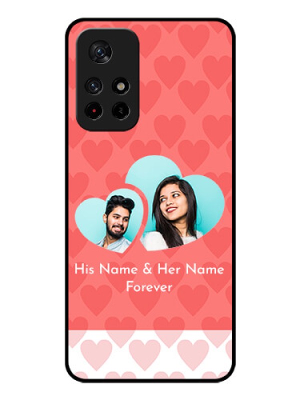 Custom Redmi Note 11T 5g Personalized Glass Phone Case - Couple Pic Upload Design