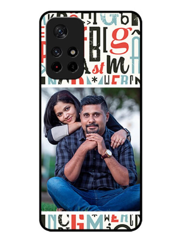 Custom Redmi Note 11T 5g Personalized Glass Phone Case - Alphabet Design