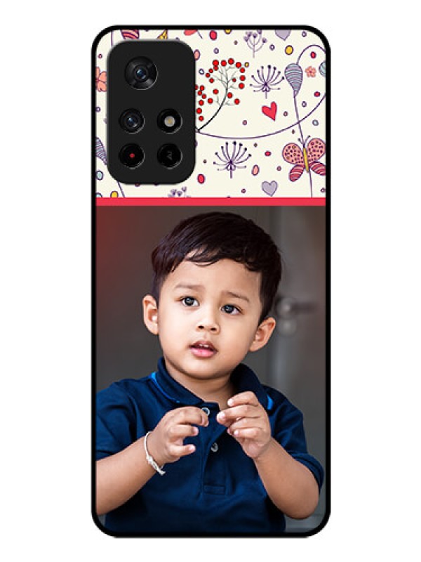 Custom Redmi Note 11T 5g Custom Glass Mobile Case - Premium Floral Design