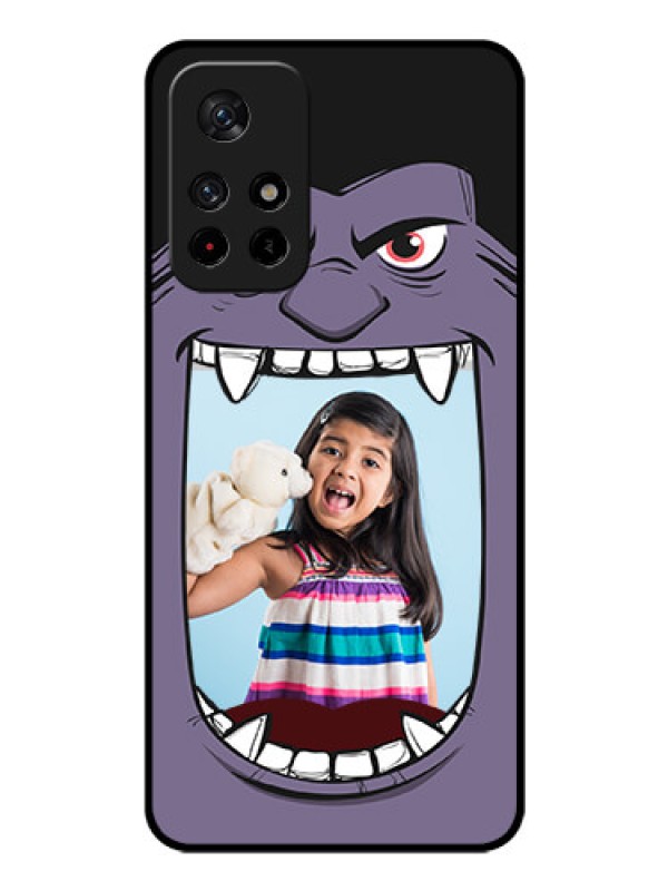 Custom Redmi Note 11T 5g Custom Glass Phone Case - Angry Monster Design