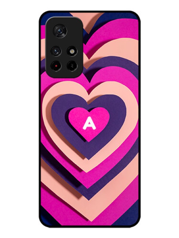 Custom Xiaomi Redmi Note 11T 5G Custom Glass Mobile Case - Cute Heart Pattern Design