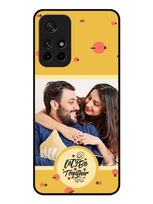 Custom Xiaomi Redmi Note 11T 5G Photo Printing on Glass Case - Lets be Together Design