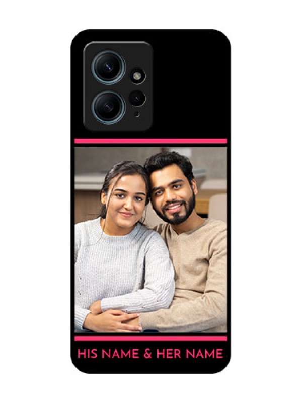 Custom Redmi Note 12 4G Custom Glass Phone CaseWith Add Text Design