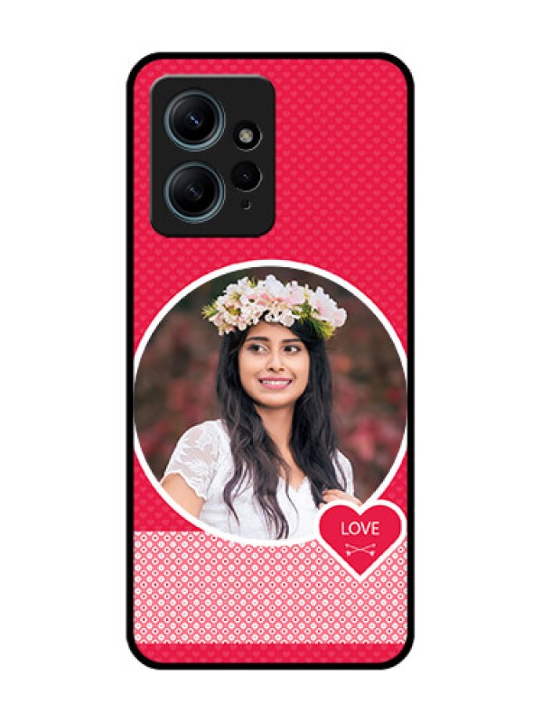 Custom Redmi Note 12 4G Custom Glass Phone CasePink Color Pattern Design