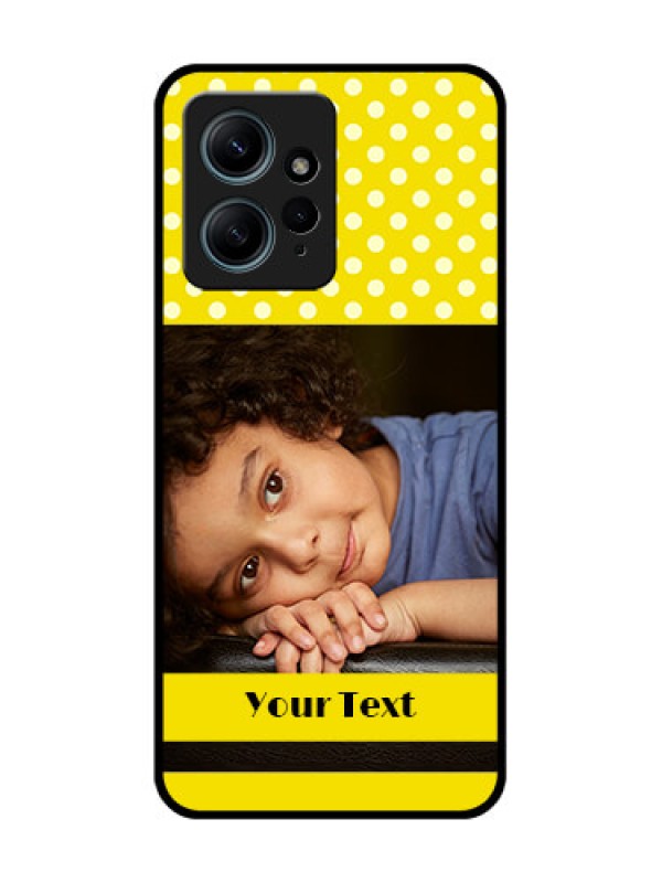 Custom Redmi Note 12 4G Custom Glass Phone CaseBright Yellow Case Design