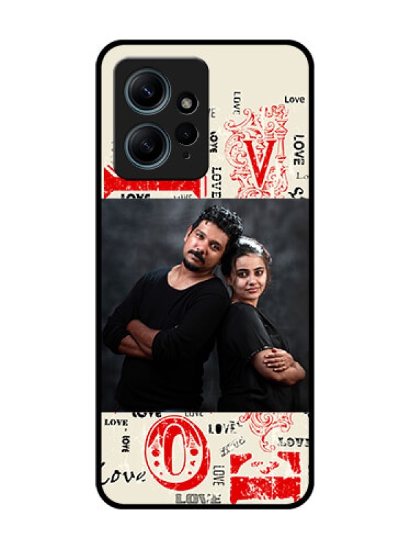 Custom Redmi Note 12 4G Custom Glass Phone CaseTrendy Love Design Case