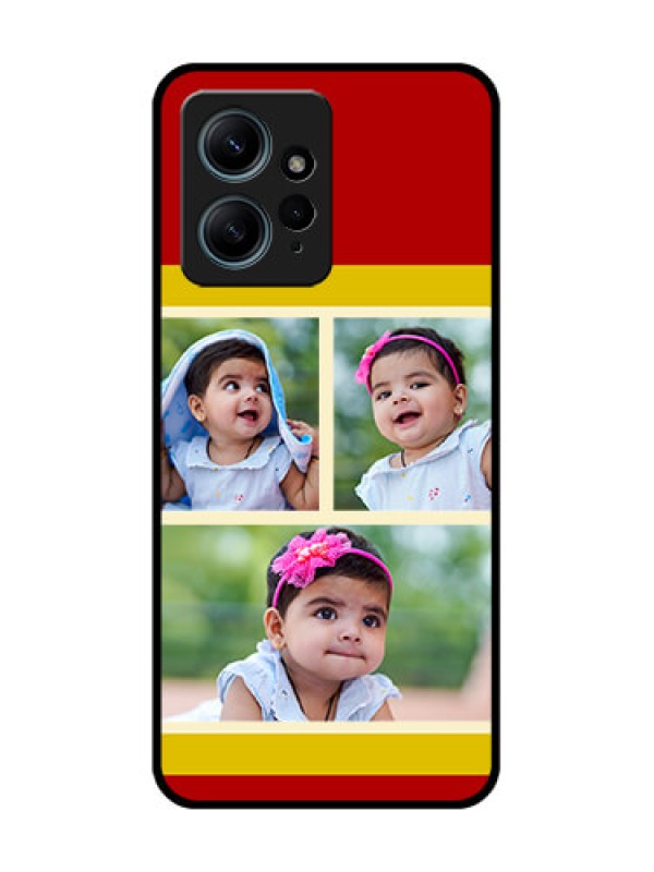 Custom Redmi Note 12 4G Custom Glass Phone CaseMultiple Pic Upload Design