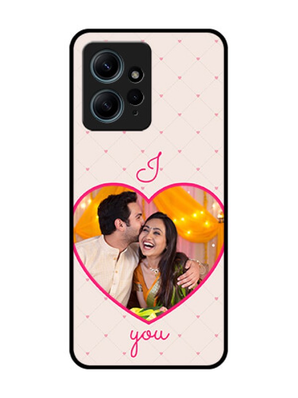 Custom Redmi Note 12 4G Custom Glass Phone CaseHeart Shape Design