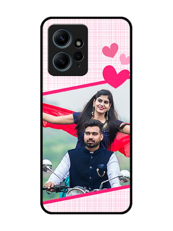 Custom Redmi Note 12 4G Custom Glass Phone CaseLove Shape Heart Design