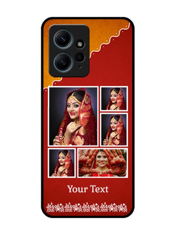 Custom Redmi Note 12 4G Custom Glass Phone CaseWedding Pic Upload Design