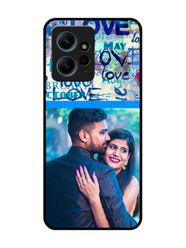Custom Redmi Note 12 4G Custom Glass Phone CaseColorful Love Design