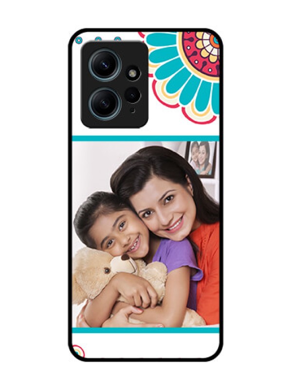 Custom Redmi Note 12 4G Custom Glass Phone CaseFlower Design