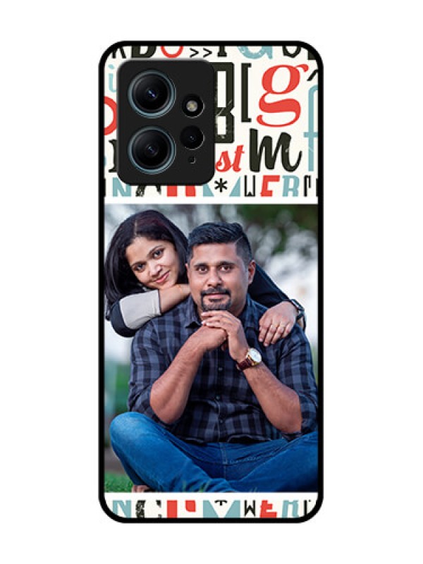 Custom Redmi Note 12 4G Custom Glass Phone CaseAlphabet Design