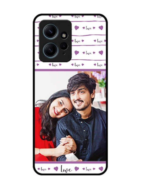 Custom Redmi Note 12 4G Custom Glass Phone CaseCouples Heart Design