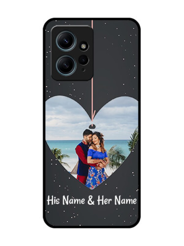 Custom Redmi Note 12 4G Custom Glass Phone CaseHanging Heart Design