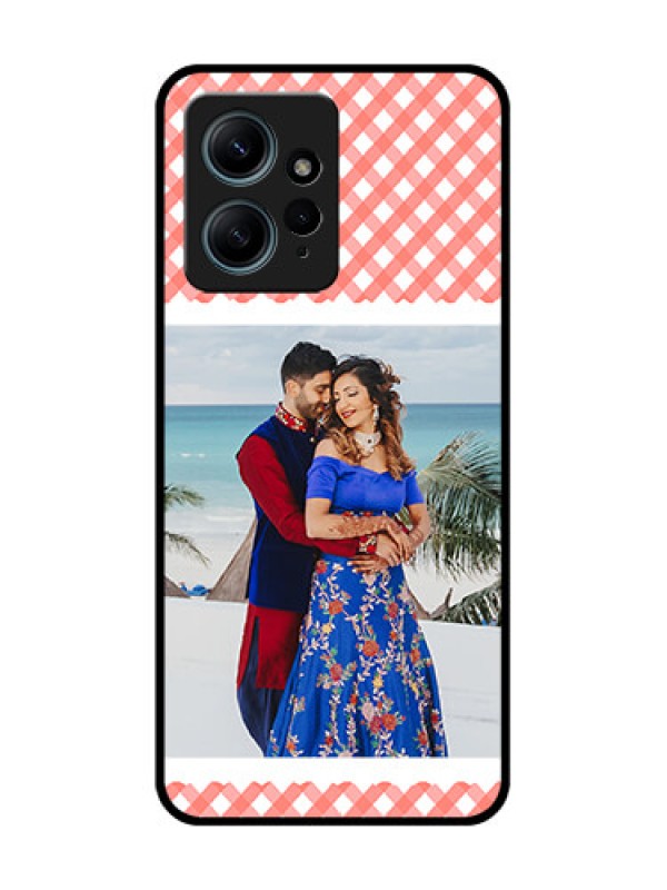 Custom Redmi Note 12 4G Custom Glass Phone CasePink Pattern Design
