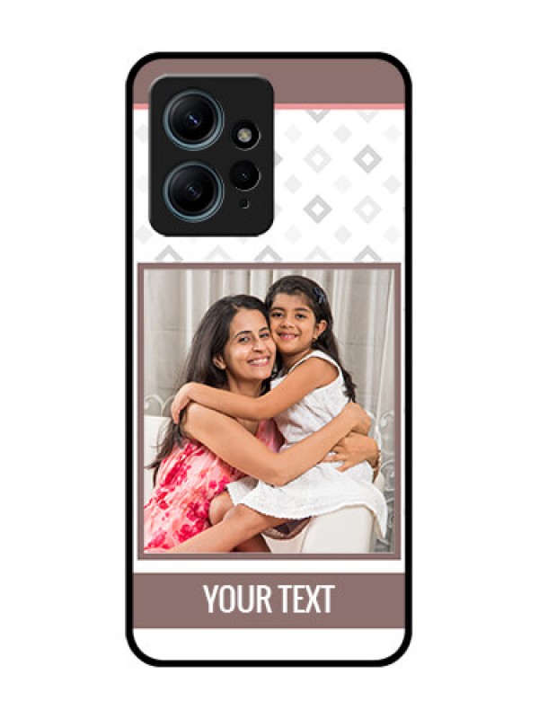 Custom Redmi Note 12 4G Custom Glass Phone CaseSimple Diamond Design