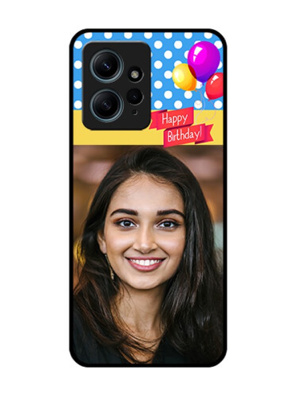Custom Redmi Note 12 4G Custom Glass Phone CaseHappy Birthday Design
