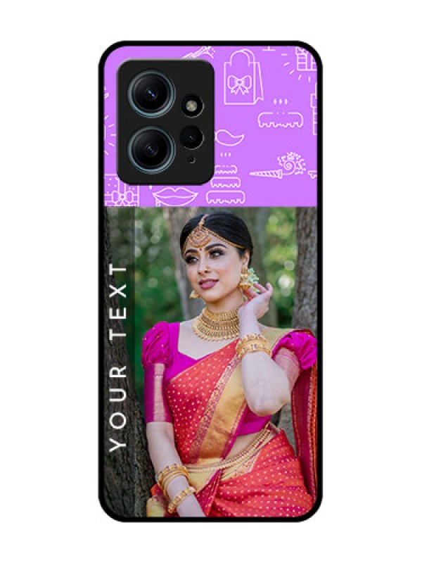 Custom Redmi Note 12 4G Custom Glass Phone CaseBirthday Icons Design