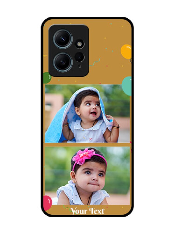 Custom Redmi Note 12 4G Custom Glass Phone CaseImage Holder With Birthday Celebrations Design