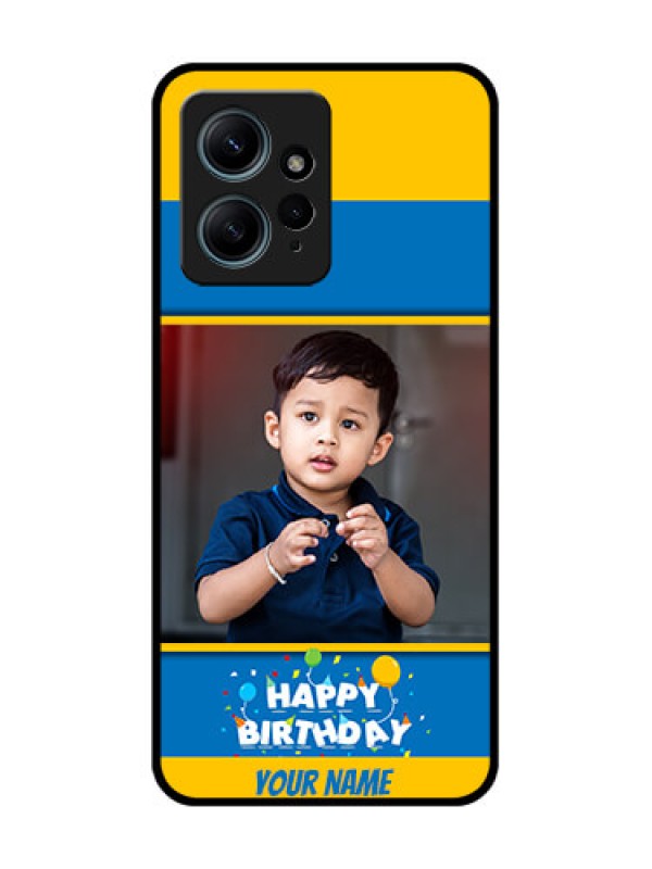 Custom Redmi Note 12 4G Custom Glass Phone CaseBirthday Wishes Design