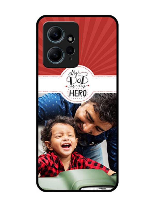Custom Redmi Note 12 4G Custom Glass Phone CaseMy Dad Hero Design