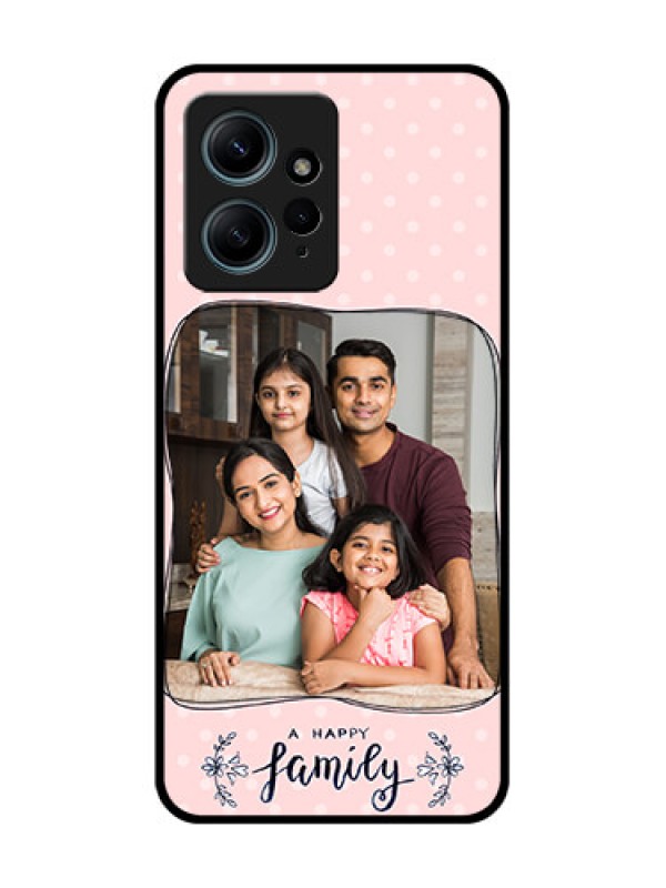 Custom Redmi Note 12 4G Custom Glass Phone CaseFamily With Dots Design