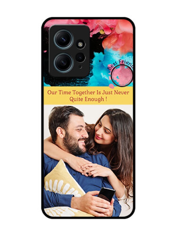 Custom Redmi Note 12 4G Custom Glass Phone CaseQuote With Acrylic Painting Design