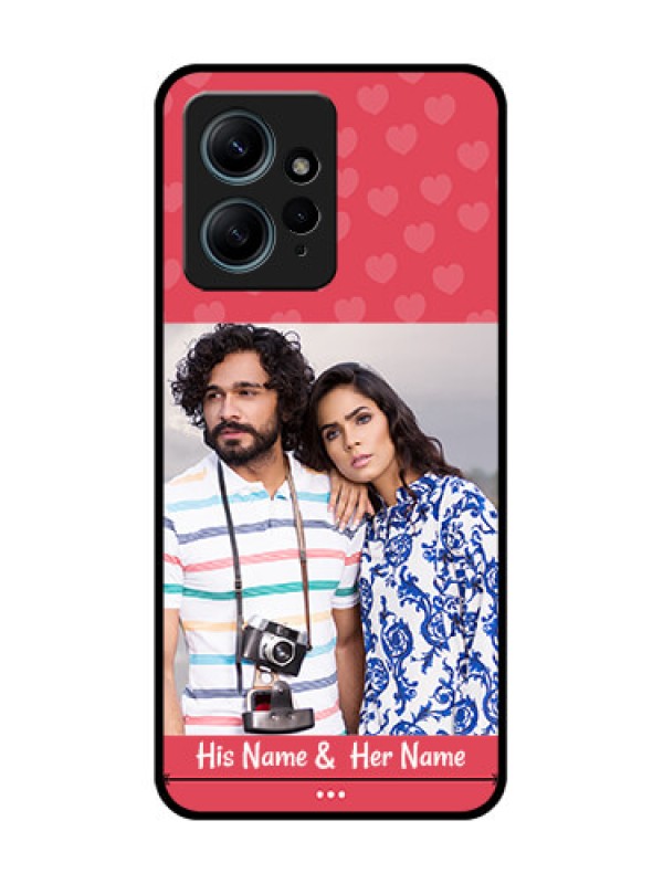 Custom Redmi Note 12 4G Custom Glass Phone CaseSimple Love Design