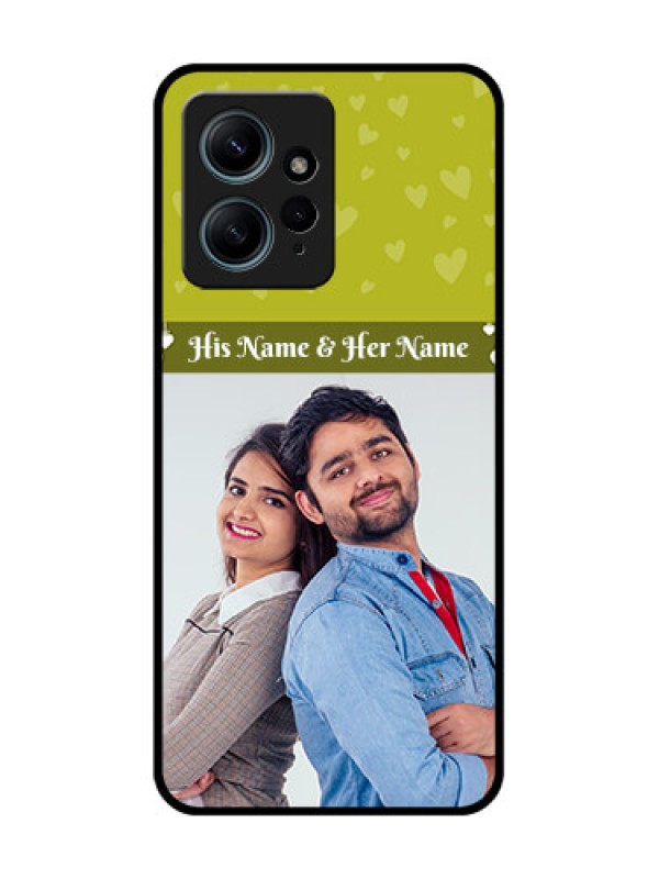Custom Redmi Note 12 4G Custom Glass Phone CaseYou and Me Heart Design