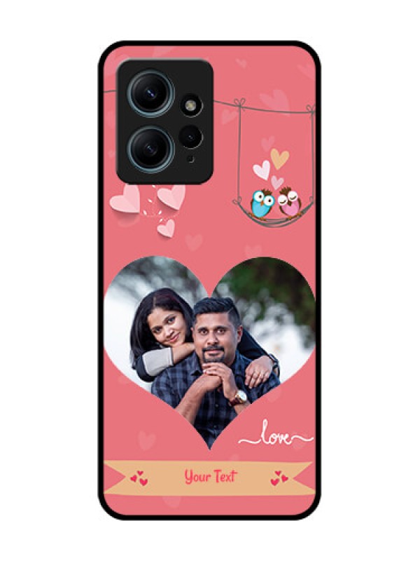 Custom Redmi Note 12 4G Custom Glass Phone CasePeach Color Love Design