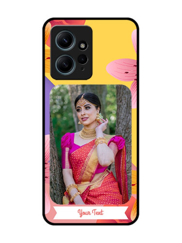 Custom Redmi Note 12 4G Custom Glass Phone Case3 Image With Vintage Floral Design