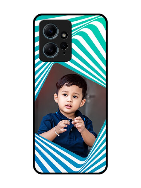 Custom Redmi Note 12 4G Custom Glass Phone CaseAbstract Spiral Design