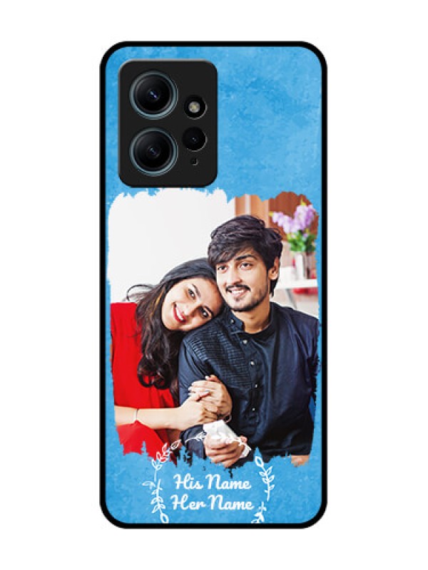 Custom RedmiNote 12 4G Custom Glass Phone Case - Blue Color Vintage Design