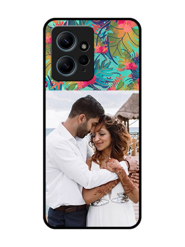 Custom Redmi Note 12 4G Custom Glass Phone CaseWatercolor Floral Design