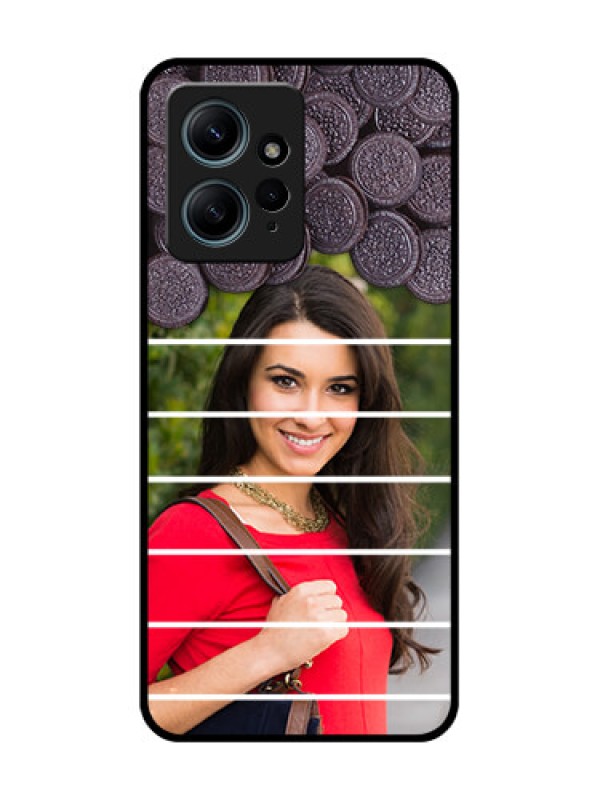 Custom Redmi Note 12 4G Custom Glass Phone CaseWith Oreo Biscuit Design