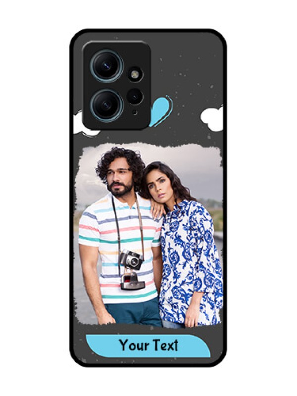 Custom Redmi Note 12 4G Custom Glass Phone CaseSplashes With Love Doodles Design