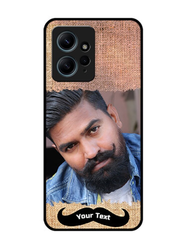 Custom Redmi Note 12 4G Custom Glass Phone CaseWith Texture Design