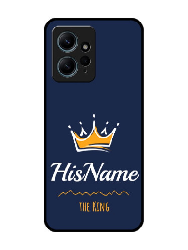Custom Redmi Note 12 4G Custom Glass Phone CaseKing With Name Design