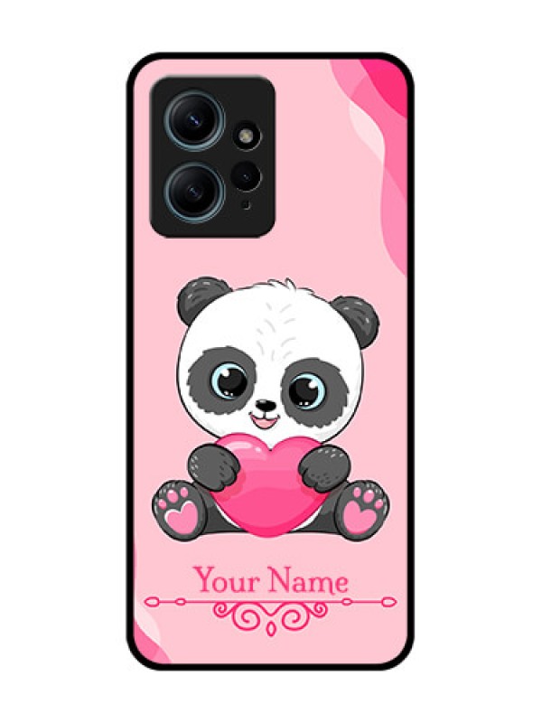 Custom Redmi Note 12 4G Custom Glass Phone CaseCute Panda Design
