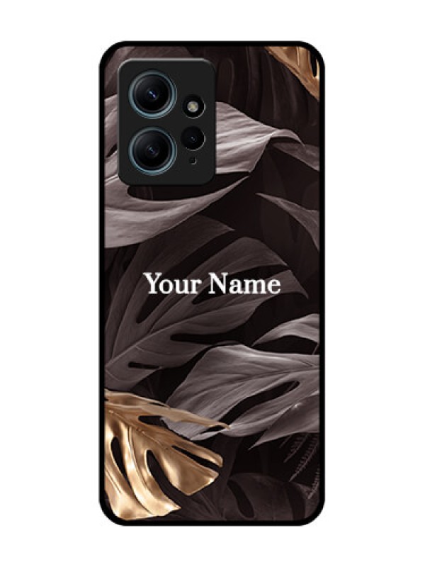 Custom Redmi Note 12 4G Custom Glass Phone CaseWild Leaves Digital Paint Design