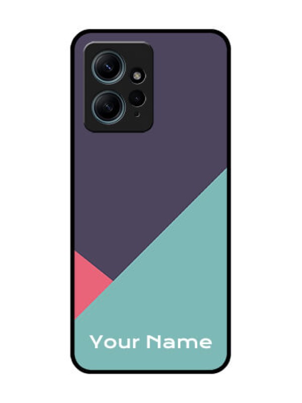 Custom Redmi Note 12 4G Custom Glass Phone CaseTri Color Abstract Design