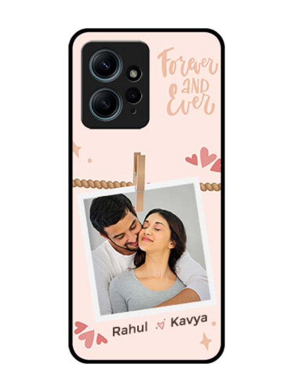 Custom Redmi Note 12 4G Custom Glass Phone CaseForever And Ever Love Design